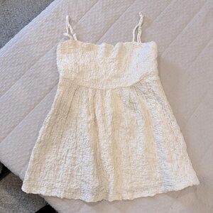 Brand new cream crinkle tank top